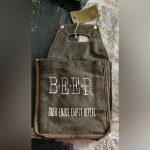 Beer tote and canvas beer cozie